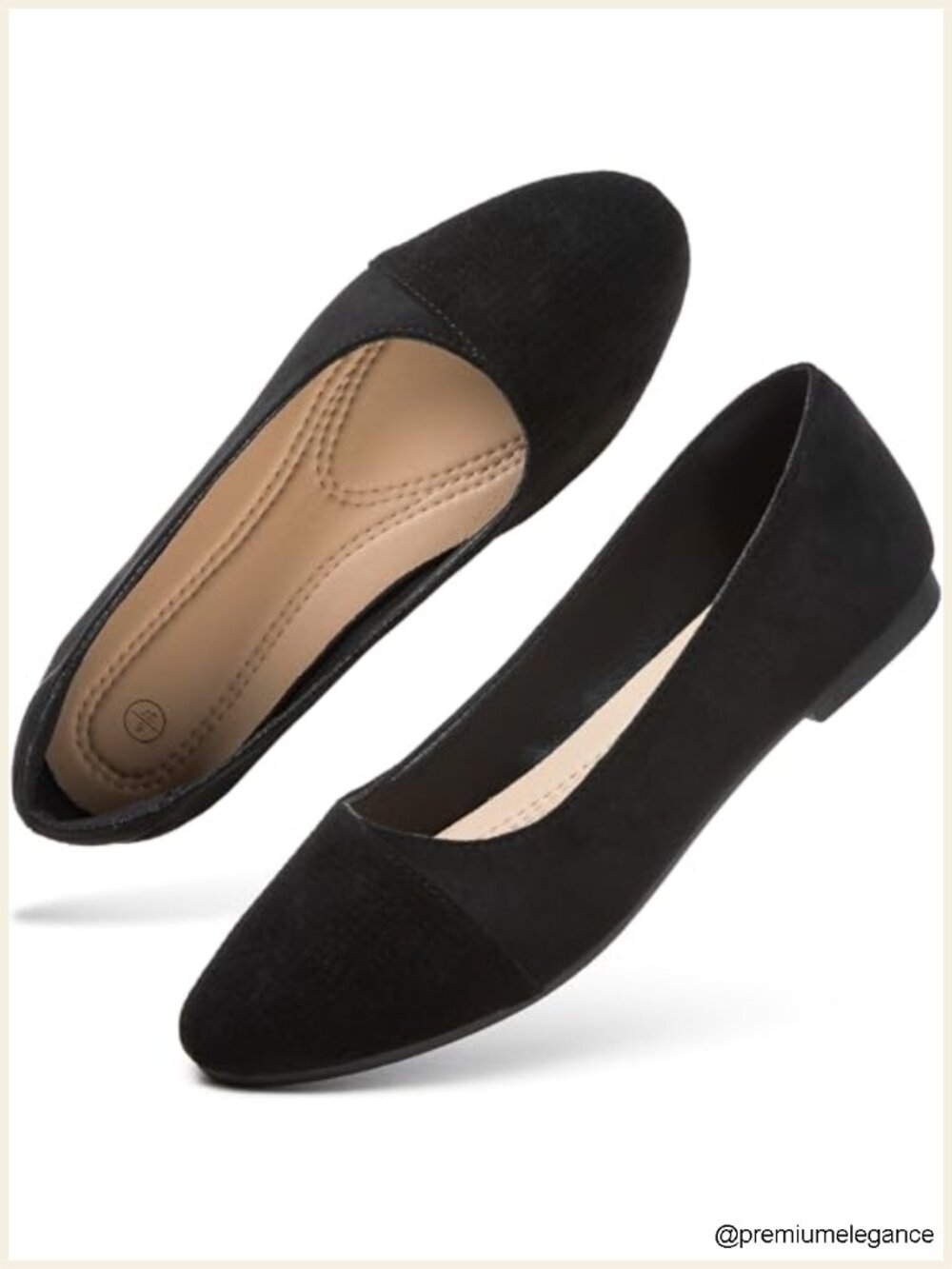 Women's Ballet Flats Shoes Dress Slip On Suede Memory Foam Round Toe